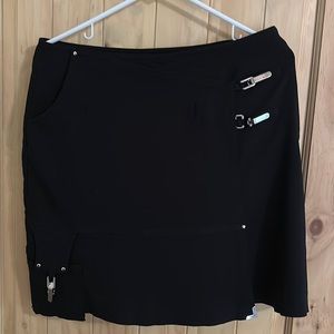 Black Jamie Sadock Black Buckle Athletic Skort 10 Golf Tennis